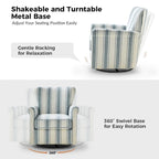 Fauteuil à bascule pivotant Georg en tissu confortable à motif floral avec accoudoirs arrondis par HULALA HOME