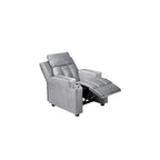Fauteuil inclinable de luxe pour enfants avec repose-pieds, appuie-tête et 2 porte-gobelets, en microfibre, pour les enfants de 3 ans et plus