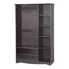 Armoire 3 portes - Blanc/Moka/Java - Bois massif