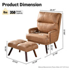 Fauteuil inclinable réglable avec pouf