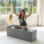 Avana Kami Chaise convertible / Yoga & Massage - Pouf 2 en 1 avec chaise longue de yoga escamotable, Microvelours - N/A
