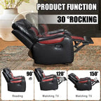 Grand fauteuil inclinable en similicuir de style américain pour salon