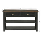The Gray Barn Downington Table console de canapé à 2 tiroirs en bois massif