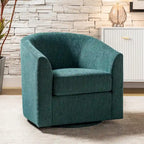 Fauteuil Cuenca moderne en tissu avec piètement pivotant