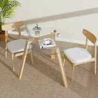 Table de salle à manger ronde en verre Costway 36" pour 4 personnes avec plateau en verre trempé - Voir détails