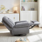 Fauteuil inclinable pivotant et coulissant en velours côtelé avec repose-pieds pour salon