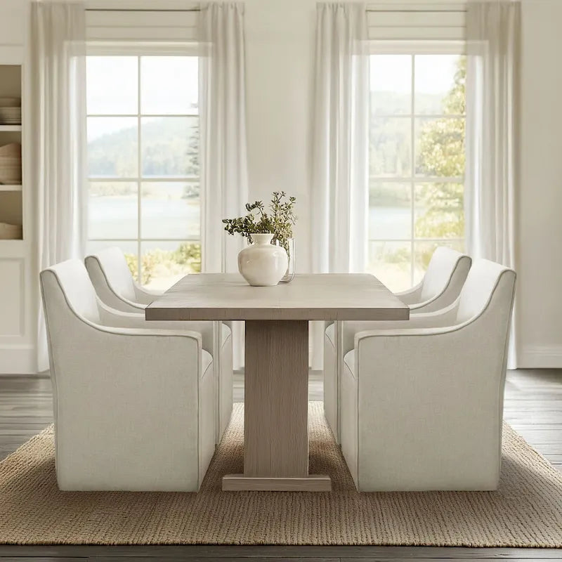 Chaise de salle à manger Charlotte avec roulettes
