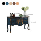 Console de rangement en bois de café avec tiroirs