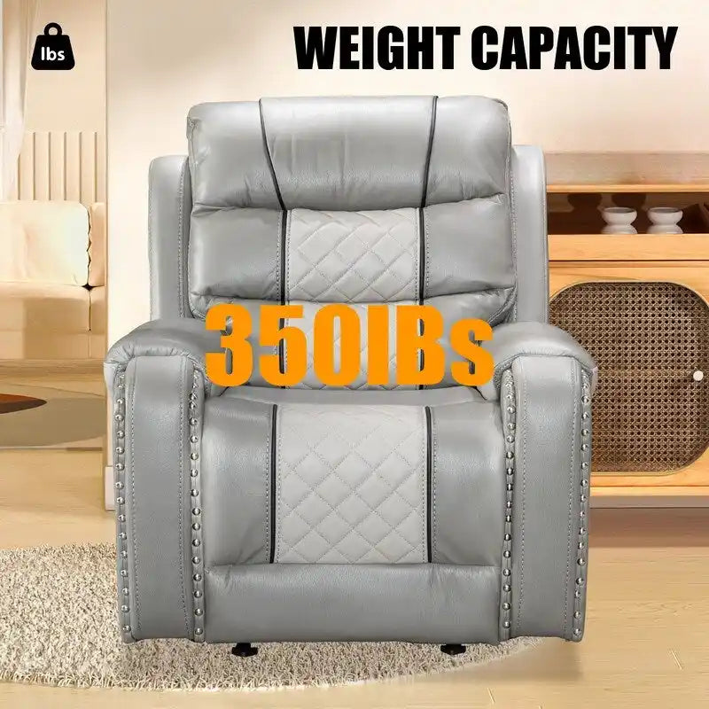 Grand fauteuil inclinable en similicuir de style américain pour salon