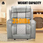 Grand fauteuil inclinable en similicuir de style américain pour salon