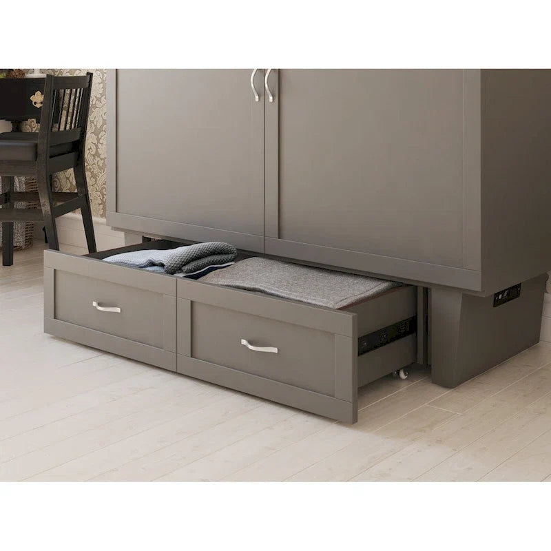 Lit escamotable coffre Chelsea Queen avec matelas
