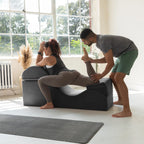 Avana Kami Chaise convertible / Yoga & Massage - Pouf 2 en 1 avec chaise longue de yoga escamotable, Microvelours - N/A