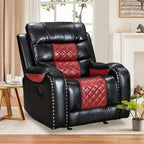 Grand fauteuil inclinable en similicuir de style américain pour salon
