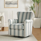 Fauteuil à bascule pivotant Georg en tissu confortable à motif floral avec accoudoirs arrondis par HULALA HOME