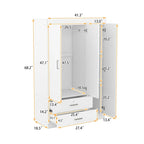 Armoire 3 portes avec 2 tiroirs