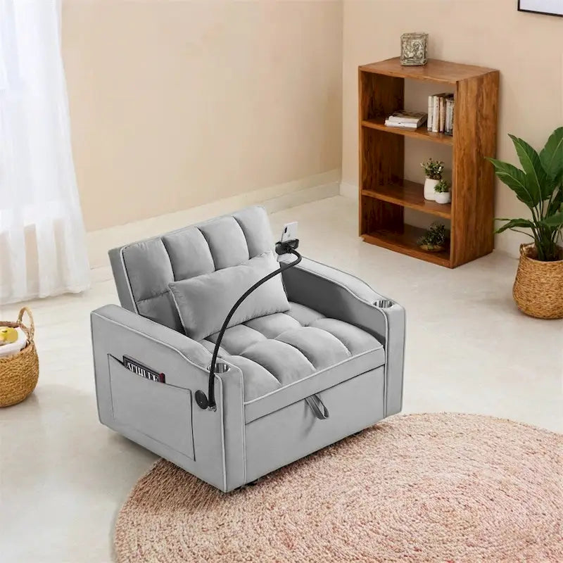 Fauteuil-lit convertible réglable, lit d'appoint escamotable