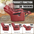Grand fauteuil inclinable en similicuir de style américain pour salon