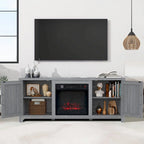 Meuble TV de ferme avec cheminée électrique de 58 po, console pour téléviseurs jusqu'à 65 po