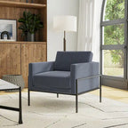 Fauteuil club moderne HomePop rembourré avec cadre en métal