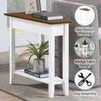 Table d'appoint d'angle American Heritage avec étagère de Convenience Concepts