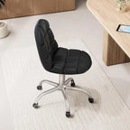 Chaise de bureau à domicile sans accoudoirs Javlergo, chaise de bureau d'ordinateur réglable en hauteur avec roulettes