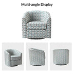Fauteuil Cuenca moderne en tissu avec piètement pivotant