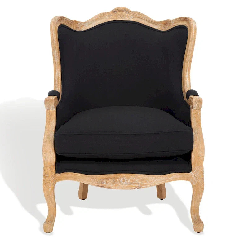 Fauteuil à oreilles Kali Oak en lin naturel - 34Lx34Px40H