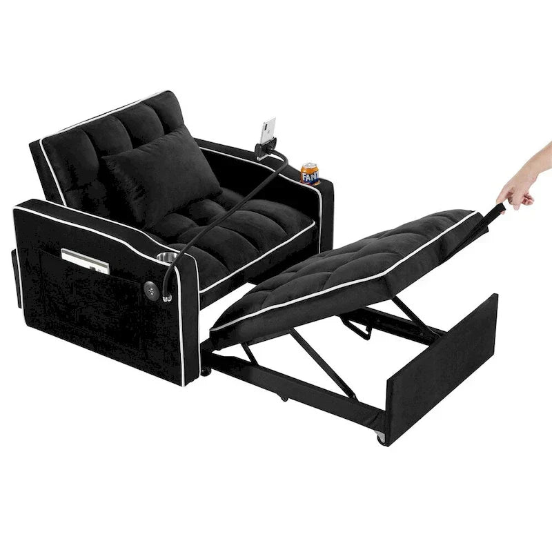 Fauteuil-lit convertible réglable, lit d'appoint escamotable