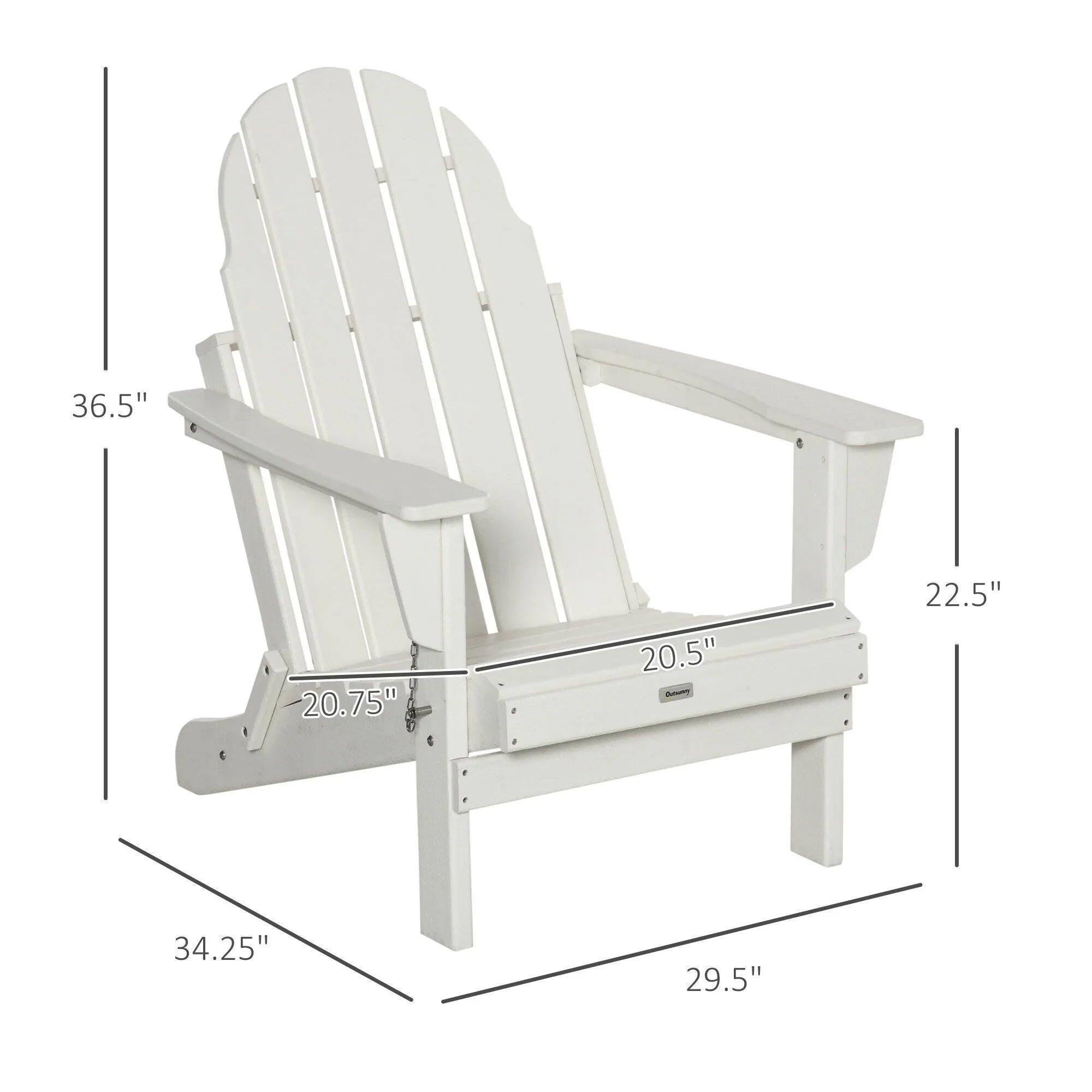 Chaise Adirondack pliante, chaises longues de plage en plastique HDPE toutes saisons pour terrasse et mobilier de jardin