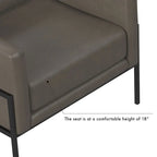 Fauteuil club moderne HomePop rembourré avec cadre en métal