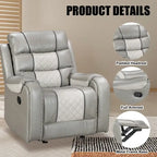 Grand fauteuil inclinable en similicuir de style américain pour salon