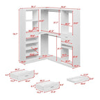 Armoire d'angle avec 2 tringles, un porte-pantalons et un rangement à chaussures