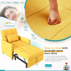 AECOJOY Fauteuil Convertible 3-en-1 avec Oreiller et Dossier Réglable