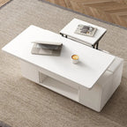 Table basse relevable pliable avec 4 tabourets et rangement