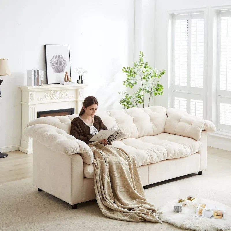 99.2  Canapé profond Chenille Confort, Canapé nuage moelleux tapissé