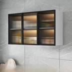 Armoire de cuisine murale grise en bois pour rangement