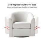 Fauteuil Cuenca moderne en tissu avec piètement pivotant