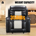 Grand fauteuil inclinable en similicuir de style américain pour salon
