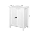 Meuble de Rangement au Sol pour Salle de Bain avec Double Porte