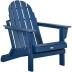 Chaise Adirondack pliante, chaises longues de plage en plastique HDPE toutes saisons pour terrasse et mobilier de jardin