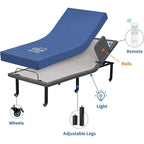 Lit articulé avec télécommande sans fil, sommier électrique avec ou sans matelas
