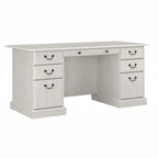 Bureau de direction Bush Furniture Saratoga avec tiroirs et rangements