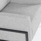 Fauteuil club moderne HomePop rembourré avec cadre en métal