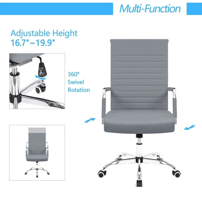 Chaise de bureau Homall nervurée Chaise de bureau d'ordinateur