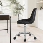 Chaise de bureau à domicile sans accoudoirs Javlergo, chaise de bureau d'ordinateur réglable en hauteur avec roulettes
