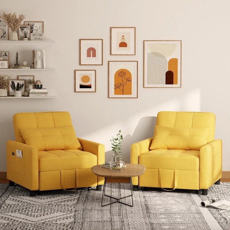 Canapé-lit convertible 3-en-1, Canapé-chaise dépliable, Lit pliant convertible pour salon