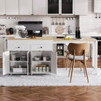 Îlot de cuisine avec table à manger extensible