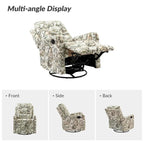 Fauteuil inclinable pivotant manuel Arlette Contemporary Floral avec dossier capitonné