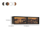 Vaisselier de cuisine en verre mural flottant en métal gris