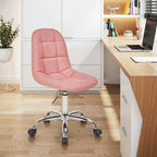 Chaise de bureau à domicile sans accoudoirs Javlergo, chaise de bureau d'ordinateur réglable en hauteur avec roulettes